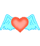 Gif animé coeur ailes